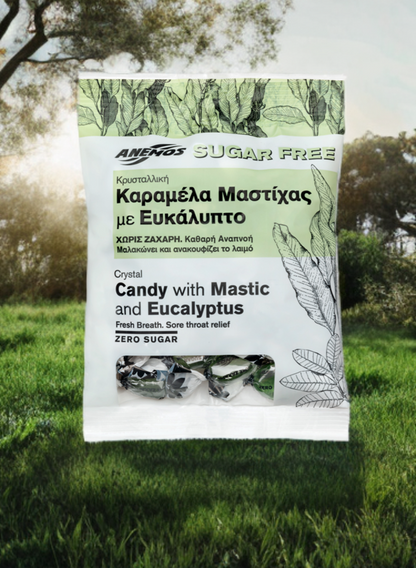 Cukríky s mastichou a eukalyptom, bez cukru 70 g