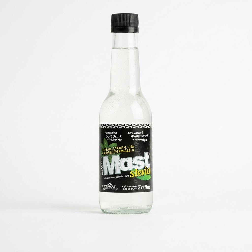 Mast, osviežujúci mastichový nápoj so stéviou 250 ml, sklenená fľaša