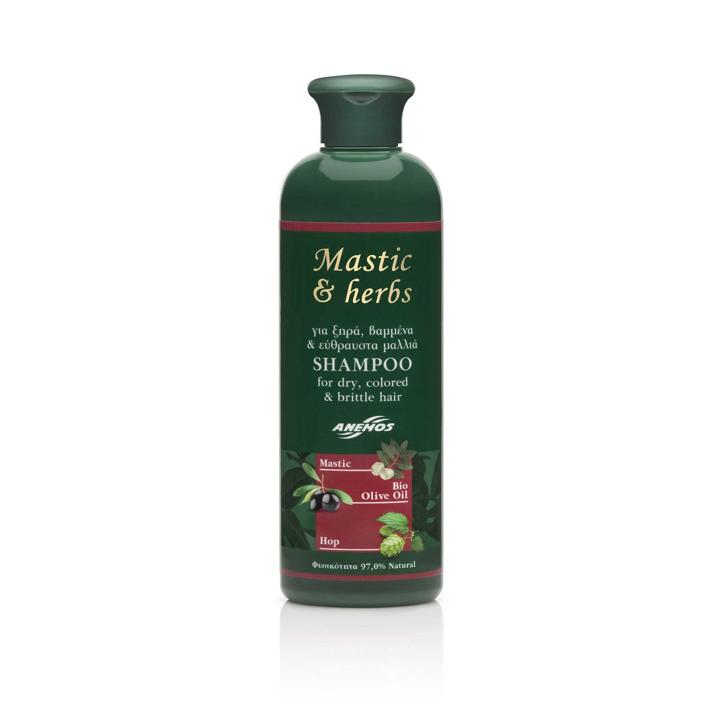 Šampón pre suché, farbené a poškodené vlasy 300 ml Mastic&herbs